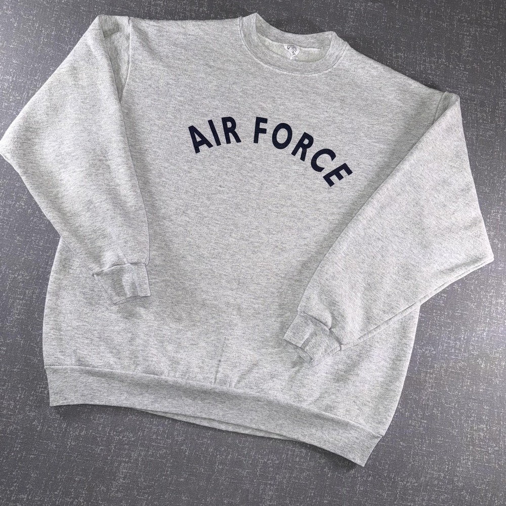 Campbellsville Apparel Co Sweatshirt Mens Medium Gray Air Force USA Crewneck